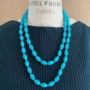 Turquoise real stone necklace